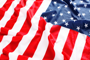 Close up of American flag