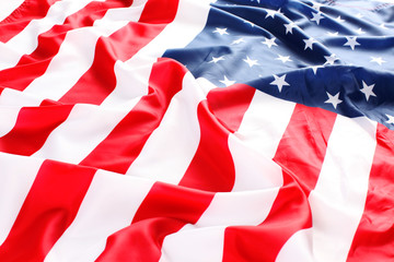 Canvas Print - Close up of American flag