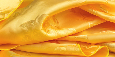 curve yellow fabric