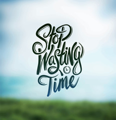 Stop wasting time vector