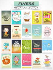 Poster - Big set of different Flyers for your business.