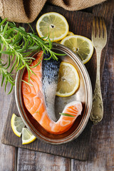 Poster - Raw salmon fillet