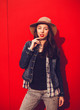 © jozzeppe777 - stylish young woman posing on a background