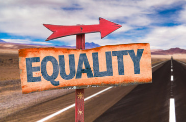 Equality sign with road background