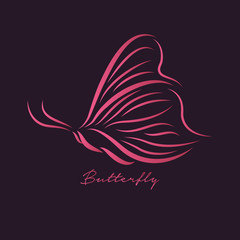 Wall Mural - Butterfly logo vector