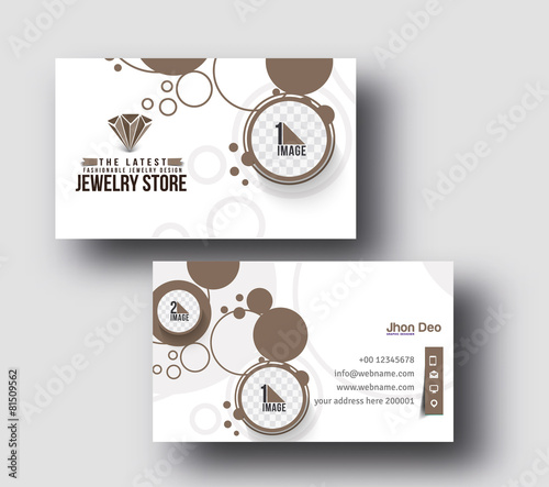 Jewelry Business Card Vector Template This Stock Jewelry Business Card Vector