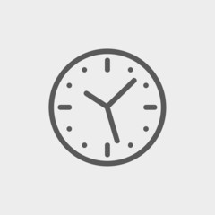 Wall Mural - Clock thin line icon