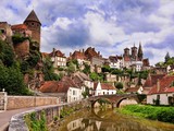 Fototapeta  - Picturesque medieval town of Semur en Auxois, Burgundy, France