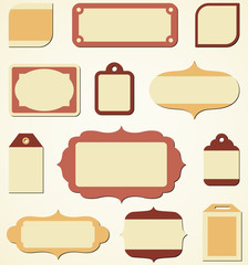 Wall Mural - retro holiday labels and tags