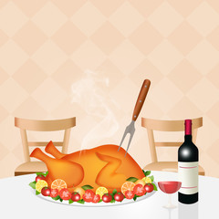 Canvas Print - roast turkey