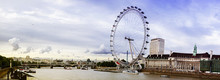 View Of The London Eye And The City, River Thames, London, UK, E
