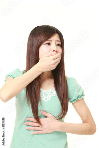 嘔吐寸前の女性 Stock Photo Adobe Stock 嘔吐寸前の女性 Stock Photo Adobe Stock
