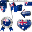 Glossy icons with flag of Australia