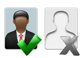 Wall Mural - black man user icons. vector illustration