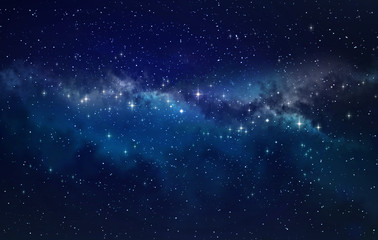 deep space shining stars in night sky, constellation star field, galaxy