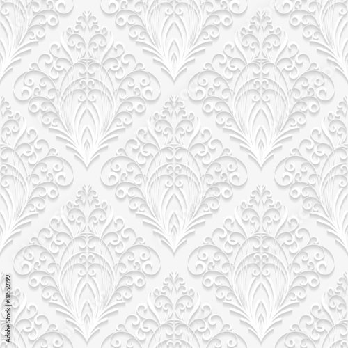 Naklejka na szafę Seamless floral pattern