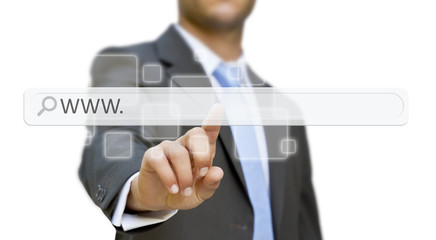 Wall Mural - businessman internet concept