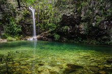 Loquinhas Waterfall In Chapada Dos Vendeiros, Brazil