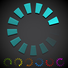 Poster - Round preloader, buffer shape, circular progress indicator
