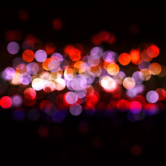 Canvas Print - Abstract background with bokeh lights