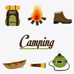 Sticker - Camping design.