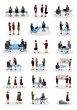 © milosdizajn - Business People, Different Situation Set - Isolated On White Backgrou
