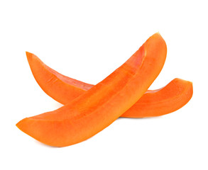 Poster - fresh ripe papaya isolatrd on white background