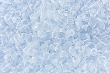 Crushed Ice In Front Of The White Background