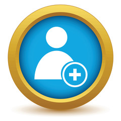 Poster - Gold add user icon
