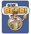 © rockindaddy - Oh Boy Beer! vector emblem