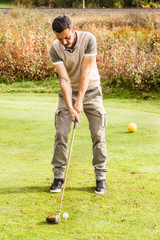 Golf player stance