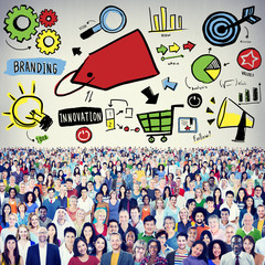 Canvas Print - Branding Marketing Advertising Identity Trademark Concept