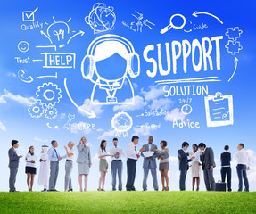 Poster - Support Solution Advice Help Care Satisfaction Quality Concept