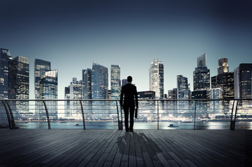 Businessman Corporate Cityscape Urban Scene Building Concept