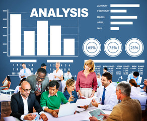 Wall Mural - Analysis Analytics Bar graph Chart Data Information Concept