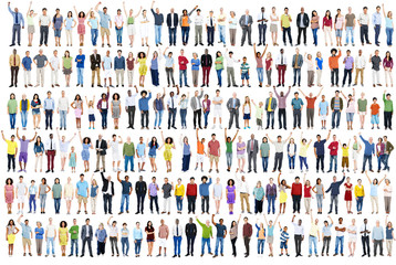 Sticker - People Diversity Success Celebration Happiness Community Concept