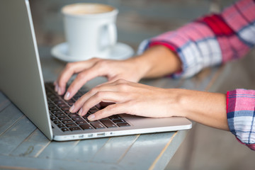 Laptop Typing Hands