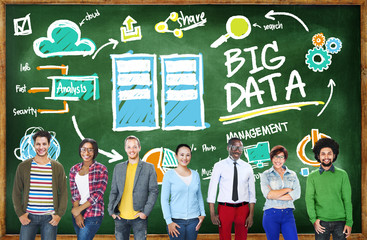 Poster - deversity people big data design planning information concept