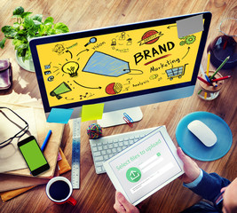 Canvas Print - Branding Marketing Advertising Identity Trademark Concept