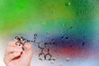 chemical formula of LSD on a blurred background