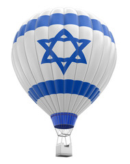 Wall Mural - Hot Air Balloon with Israeli Flag (clipping path included)