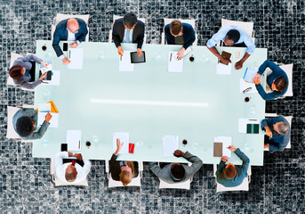 Poster - Business Team Board Room Meeting Discussion Strategy Concept