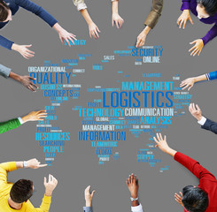 Poster - Logistics Management Freight Service Production Concept