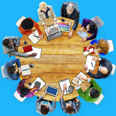 Sticker - Group of People Business Meeting Brainstorming Concept