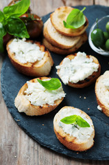 Wall Mural - Italian crostini with gorgonzola