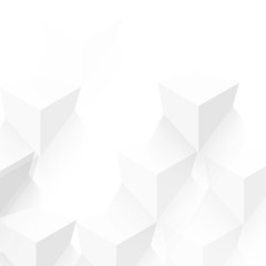 Wall Mural - vector abstract geometric shape from gray cubes.