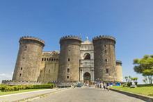 The Medieval Castle Of Maschio Angioino Or Castel Nuovo In Naple