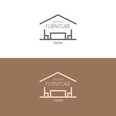 Logo, badge or label inspiration with furniture