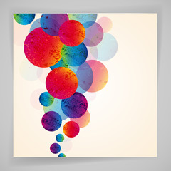 Aufkleber - Multicolor abstract bright background. Circles elements.