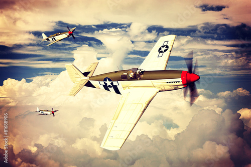 Obraz Dibond P-51B Mustang
